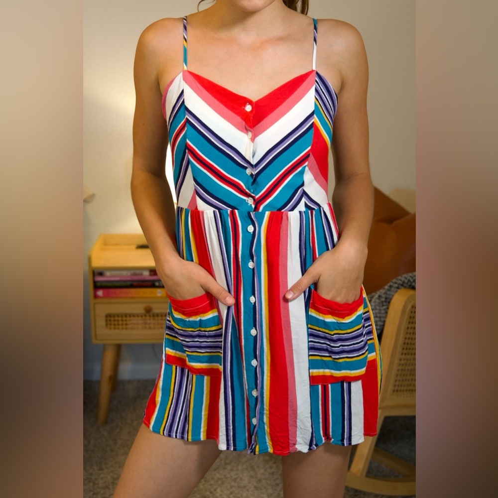 Forever 21 Multicolor Striped Mini Dress